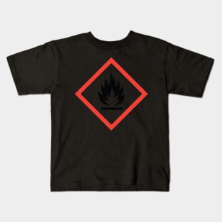 Warning Flammable Kids T-Shirt